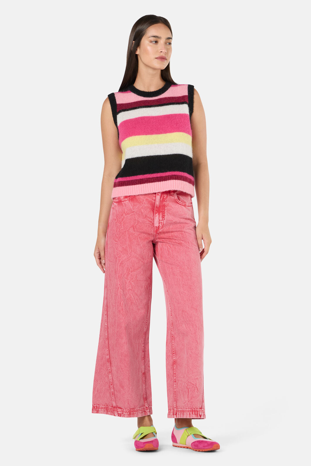 Gorman NZ - Wavelength Stripe Alpaca Vest - stripe