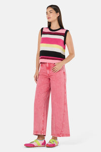 Gorman NZ - Wavelength Stripe Alpaca Vest - stripe