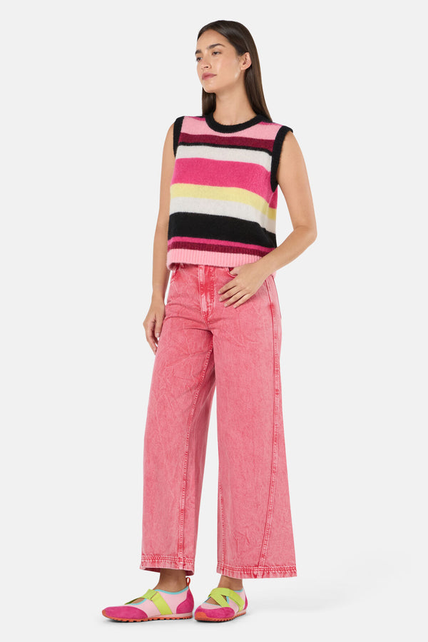Gorman NZ - Wavelength Stripe Alpaca Vest - stripe