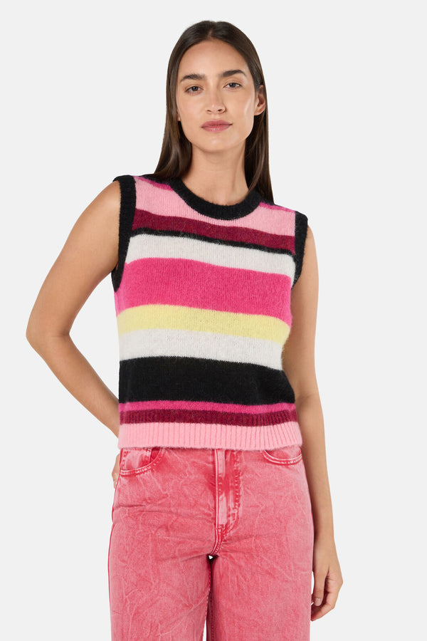 Gorman NZ - Wavelength Stripe Alpaca Vest - stripe