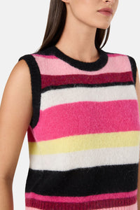 Gorman NZ - Wavelength Stripe Alpaca Vest - stripe