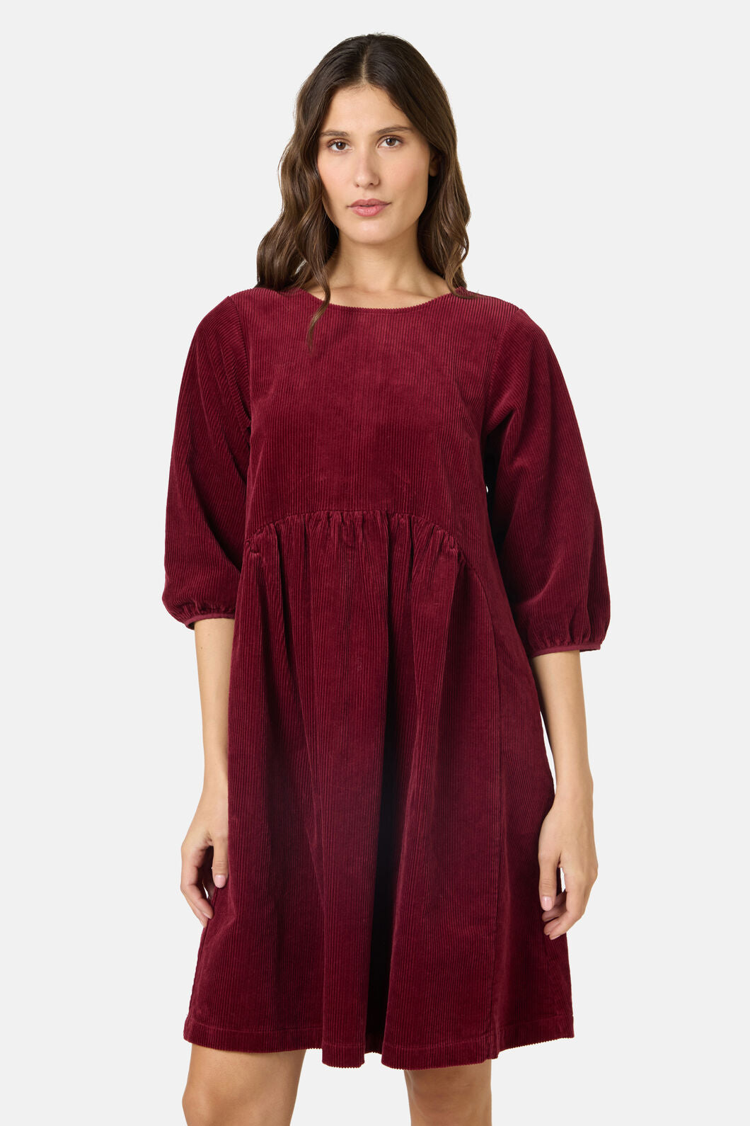 Gorman NZ - Dahlia Cord Smock Dress - plum