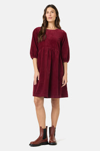 Gorman NZ - Dahlia Cord Smock Dress - plum