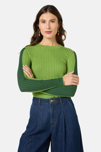 Gorman NZ - Amilia Cotton Knit Top - green