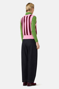 Gorman NZ - Willa Stripe Knit Vest - pink