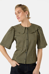 Gorman NZ - Rachele Check Seersucker Top - check