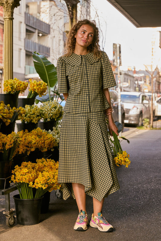 Gorman NZ - Rachele Check Seersucker Skirt - check