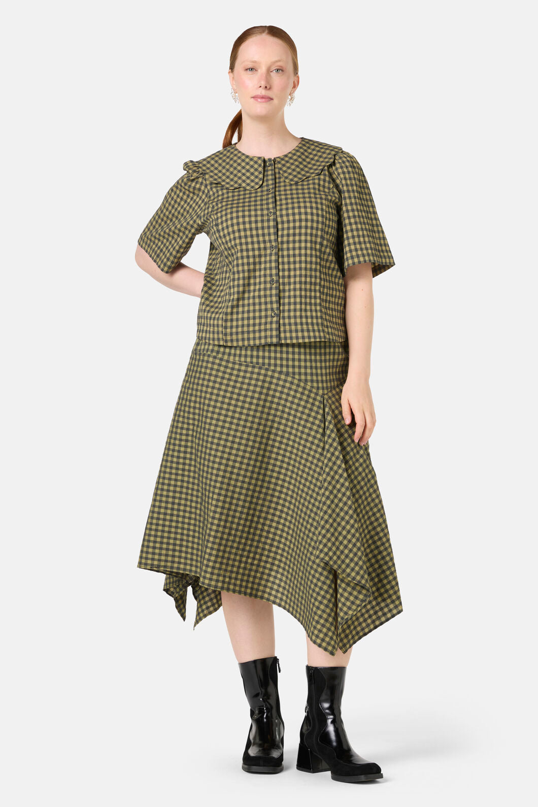 Gorman NZ - Rachele Check Seersucker Skirt - check