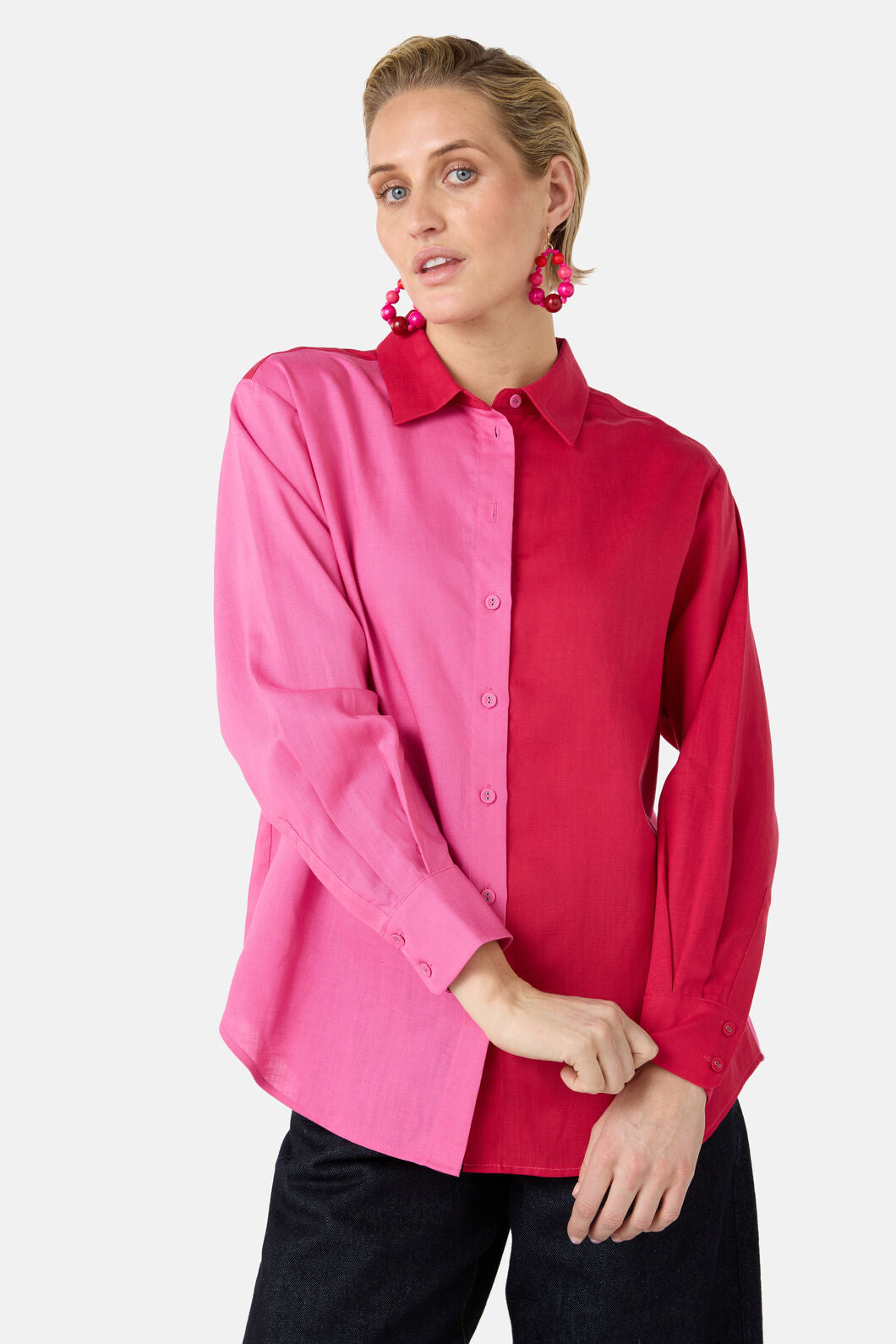 Gorman NZ - Icy Pop Linen Shirt - pink