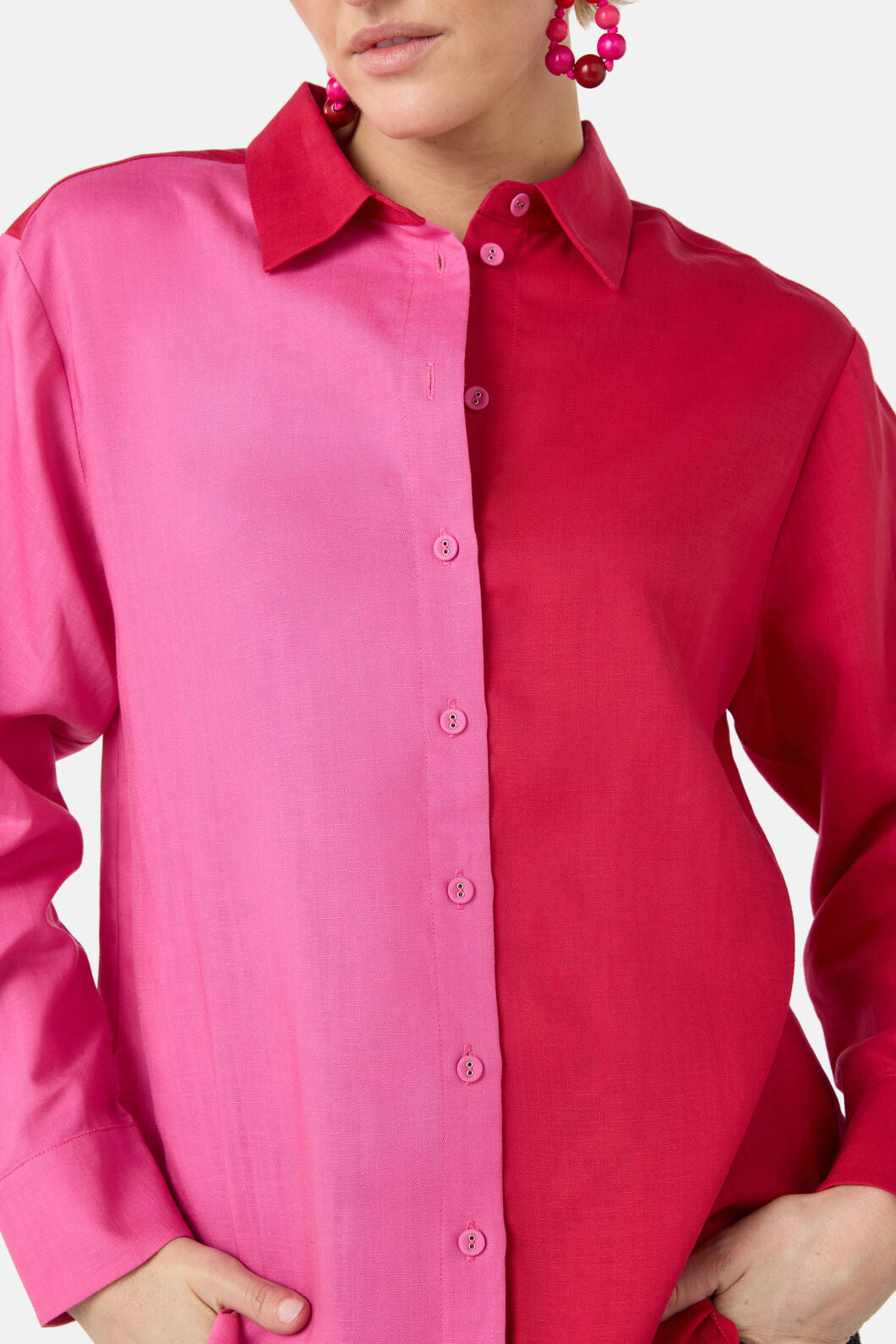 Gorman NZ - Icy Pop Linen Shirt - pink