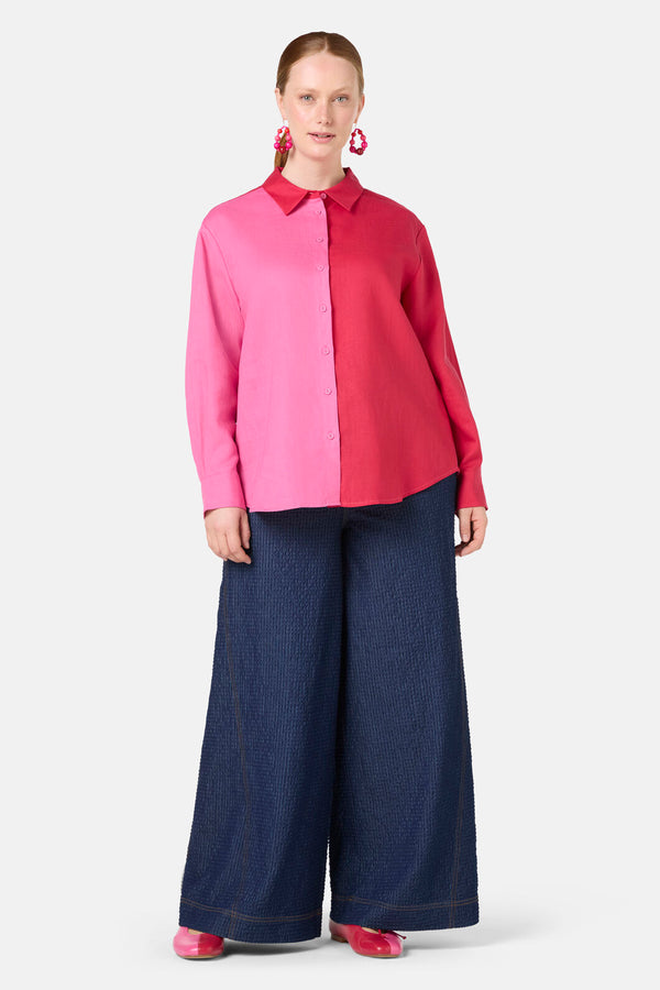 Gorman NZ - Icy Pop Linen Shirt - pink