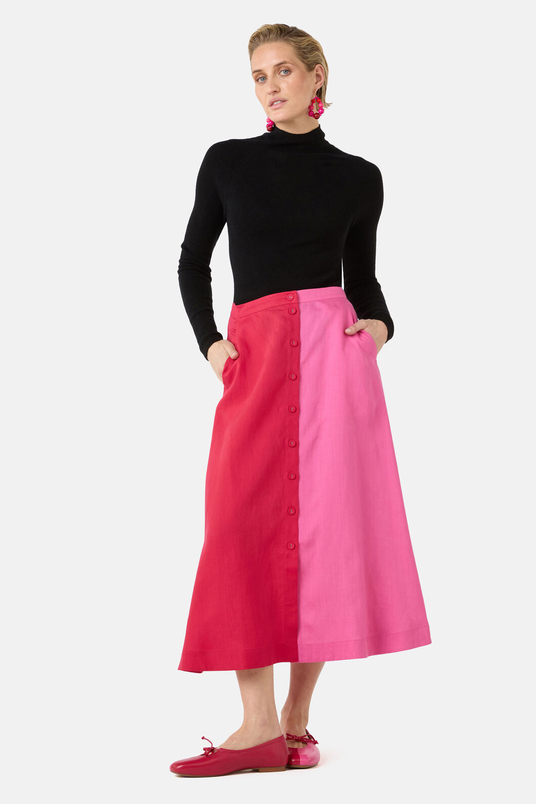 Gorman NZ - Icy Pop Linen Skirt - pink
