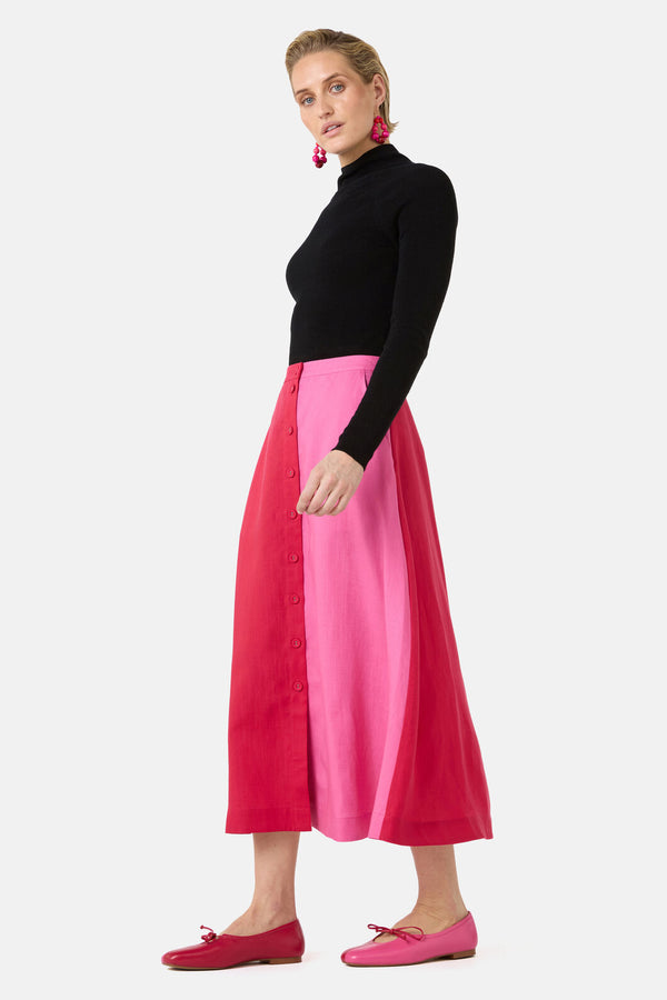 Gorman NZ - Icy Pop Linen Skirt - pink