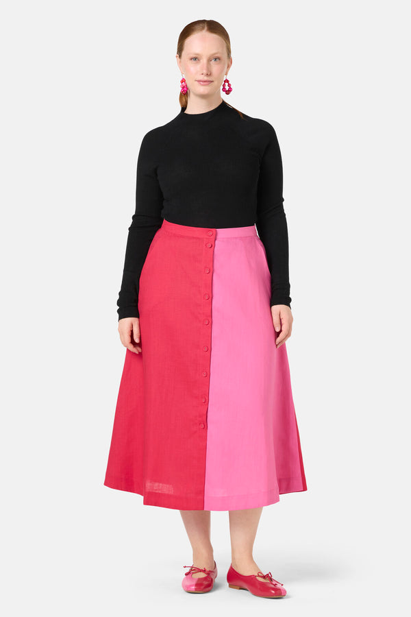 Gorman NZ - Icy Pop Linen Skirt - pink