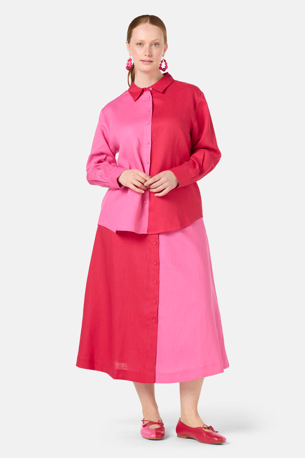 Gorman NZ - Icy Pop Linen Skirt - pink