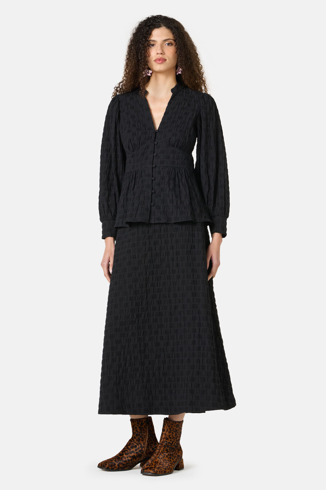 Gorman NZ - Clover Seersucker Blouse - black