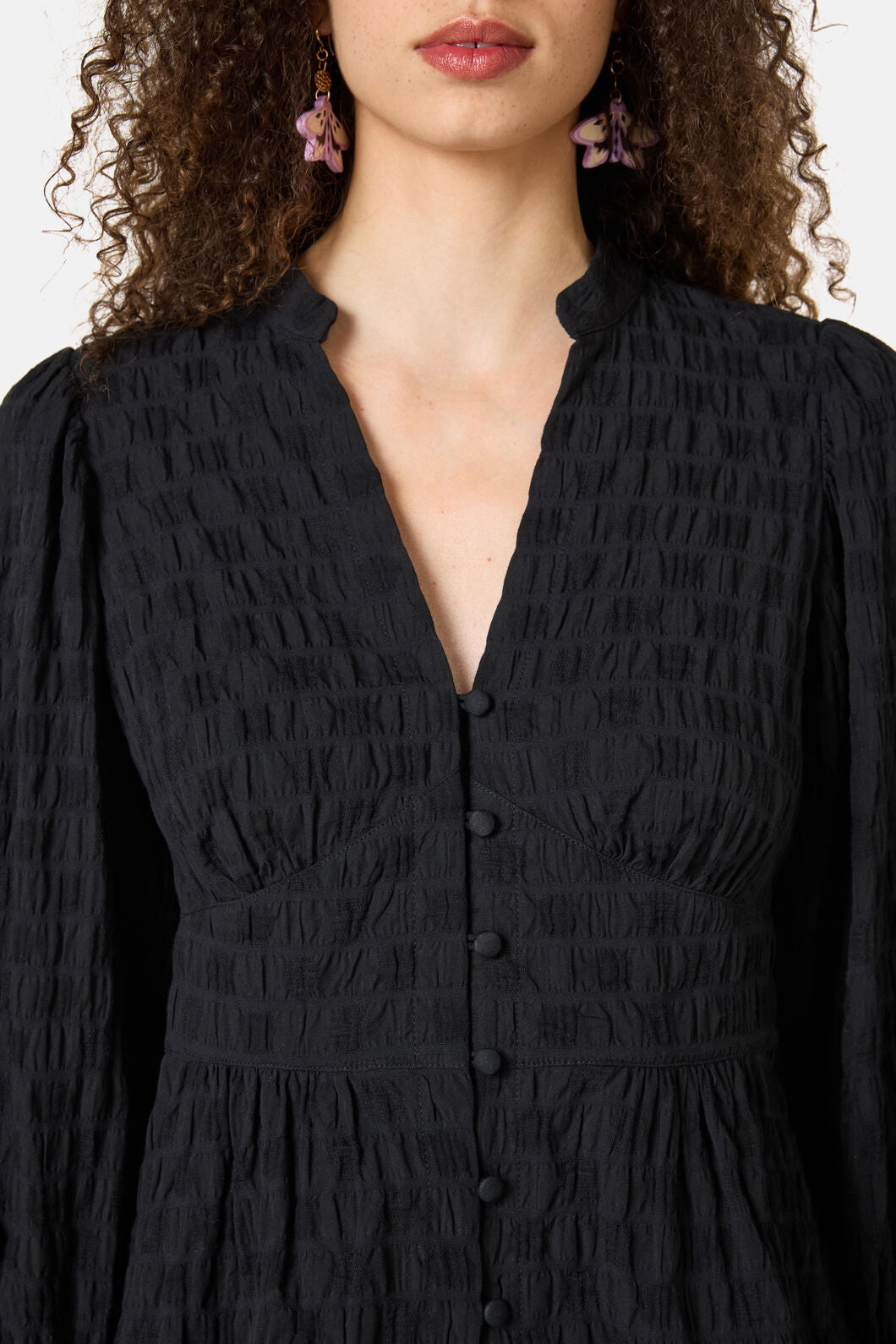 Gorman NZ - Clover Seersucker Blouse - black