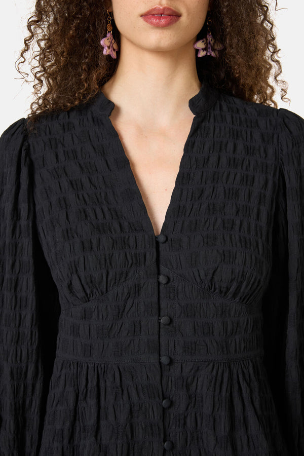 Gorman NZ - Clover Seersucker Blouse - black