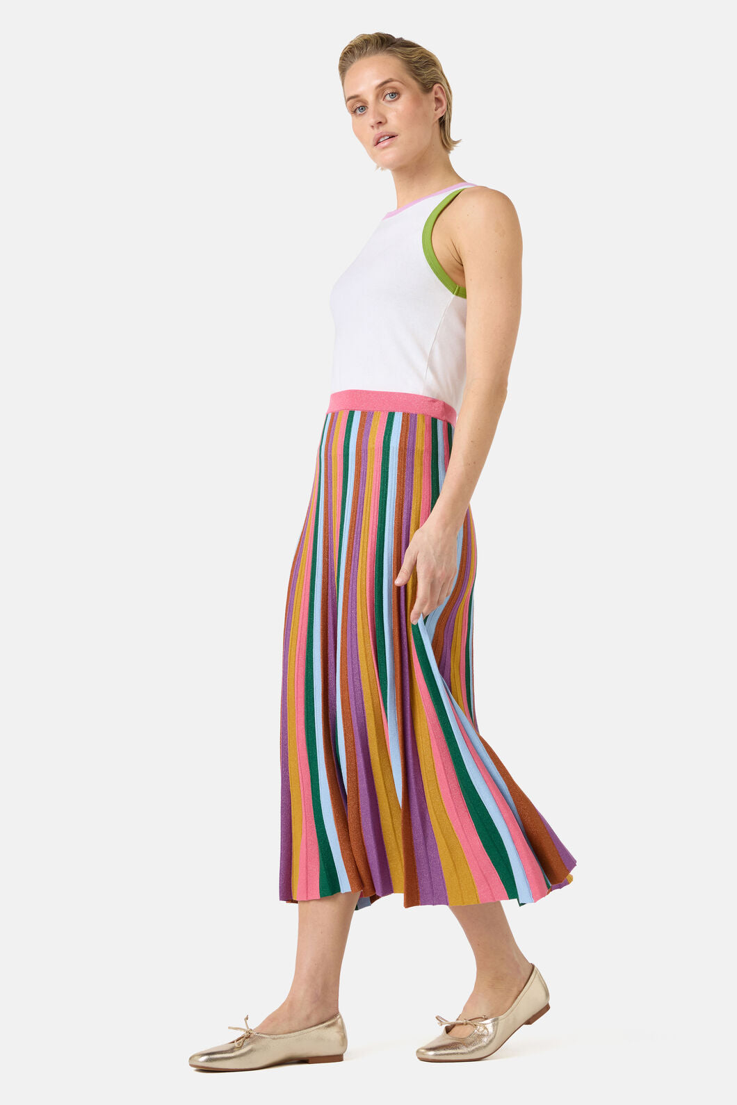 Gorman NZ - Racing Stripe Knit Skirt - multi