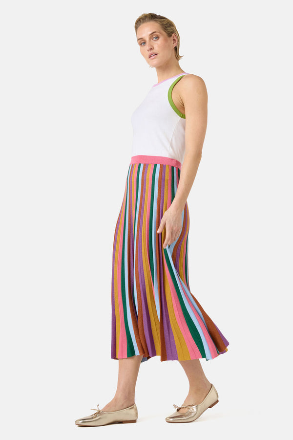 Gorman NZ - Racing Stripe Knit Skirt - multi