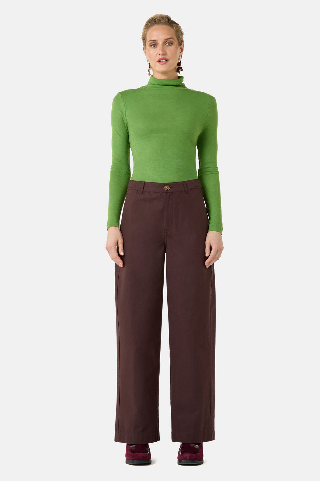 Gorman NZ - Genovese Straight Leg Pant - chocolate