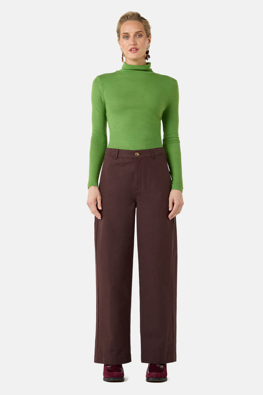Gorman NZ - Genovese Straight Leg Pant - chocolate