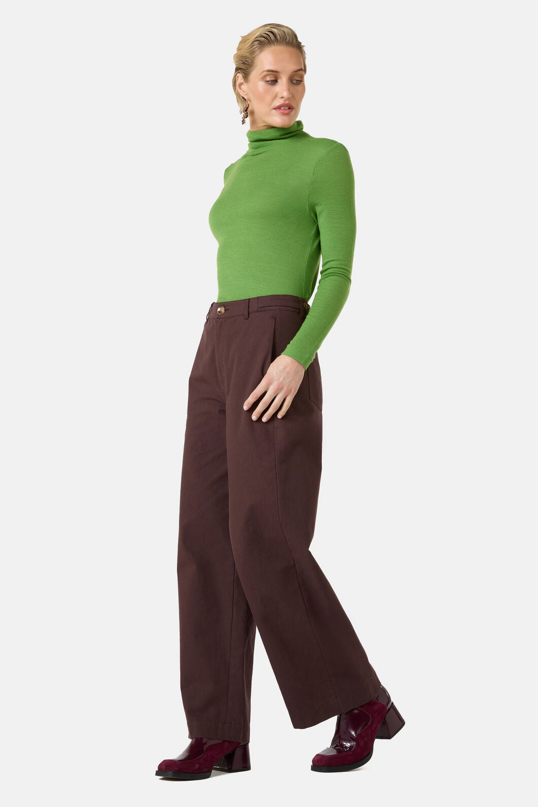 Gorman NZ - Genovese Straight Leg Pant - chocolate