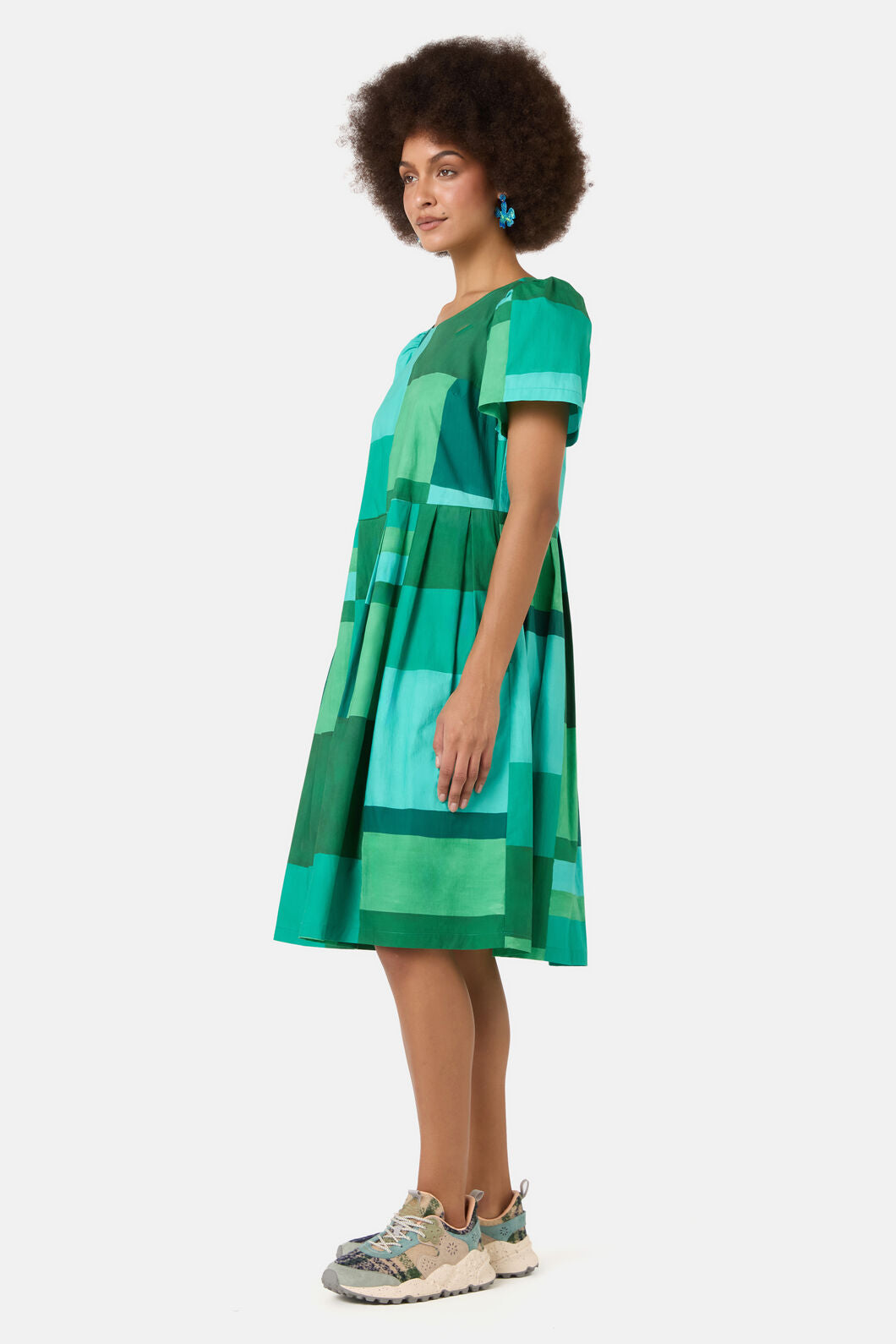 Gorman NZ - Petal Patch Check Sadie Dress - print