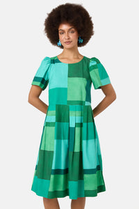 Gorman NZ - Petal Patch Check Sadie Dress - print