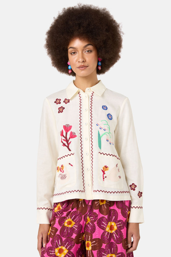 Gorman NZ - Sanctuary Embroidered Shirt - cream