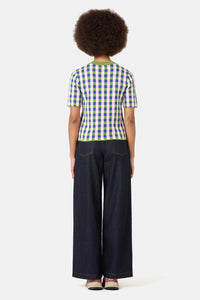 Gorman NZ - Gillian Gingham Knit Top - print