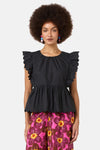 Gorman NZ - Lily Ruffle Top - black