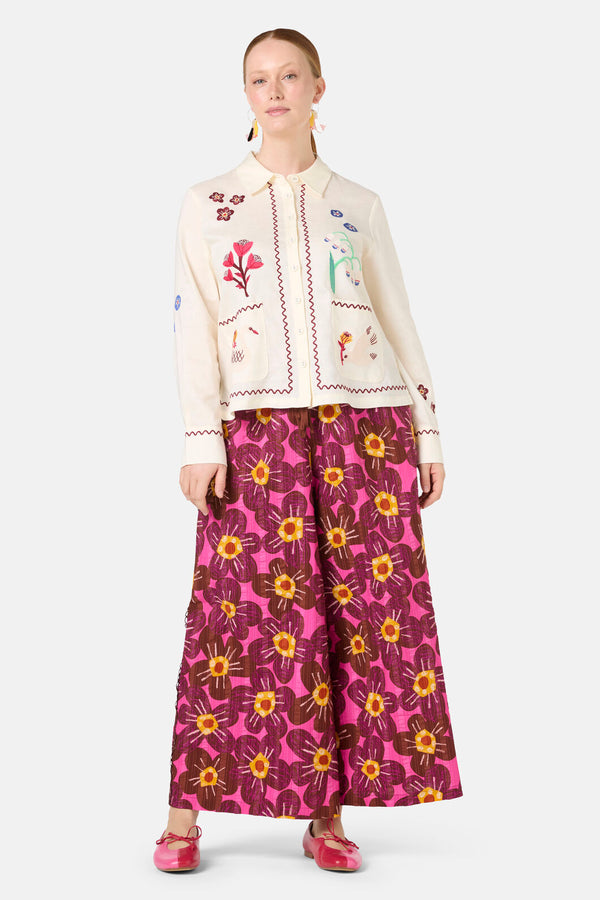 Gorman NZ - Flowerful Seersucker Pant - print