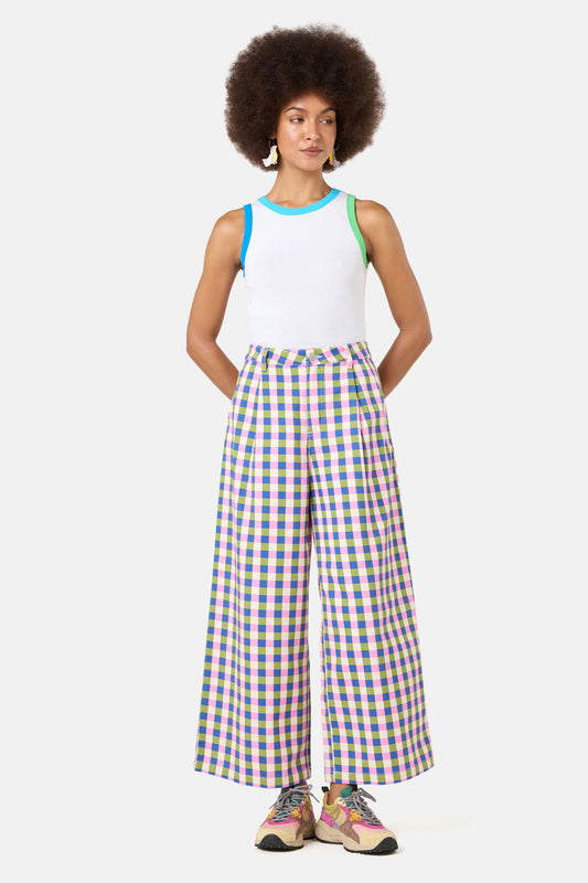 Gorman NZ - Gillian Gingham Denim Culotte - print