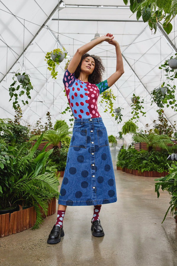 Gorman NZ - On The Dot Denim Skirt - denim