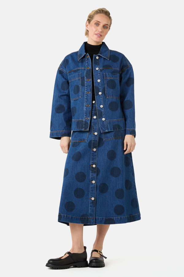 Gorman NZ - On The Dot Denim Skirt - denim