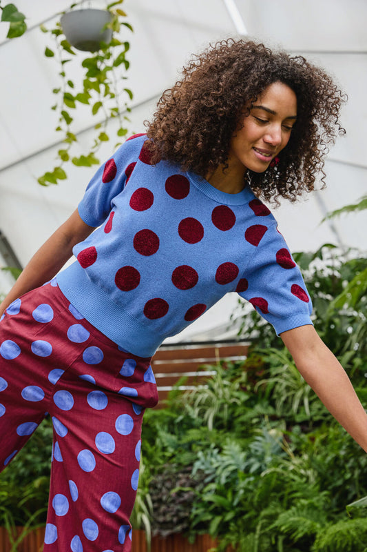 Gorman NZ - On The Dot Knit Top - blue
