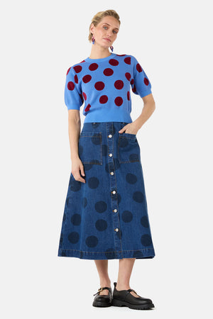 Gorman NZ - On The Dot Knit Top - blue