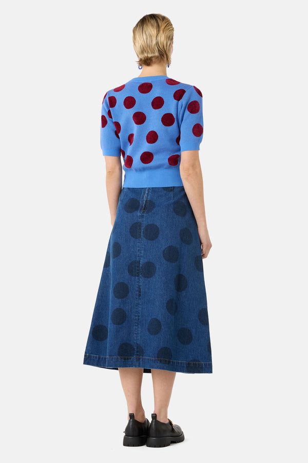 Gorman NZ - On The Dot Knit Top - blue