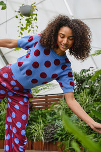 Gorman NZ - On The Dot Knit Top - blue