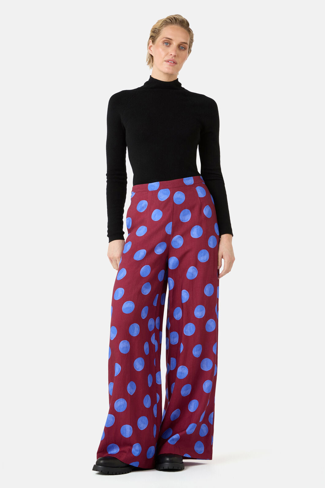 Gorman NZ - On The Dot Wide Pants - wine