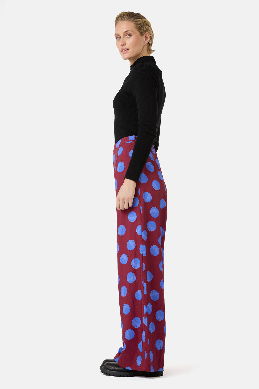Gorman NZ - On The Dot Wide Pants - wine