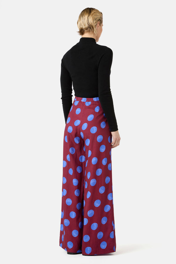 Gorman NZ - On The Dot Wide Pants - wine