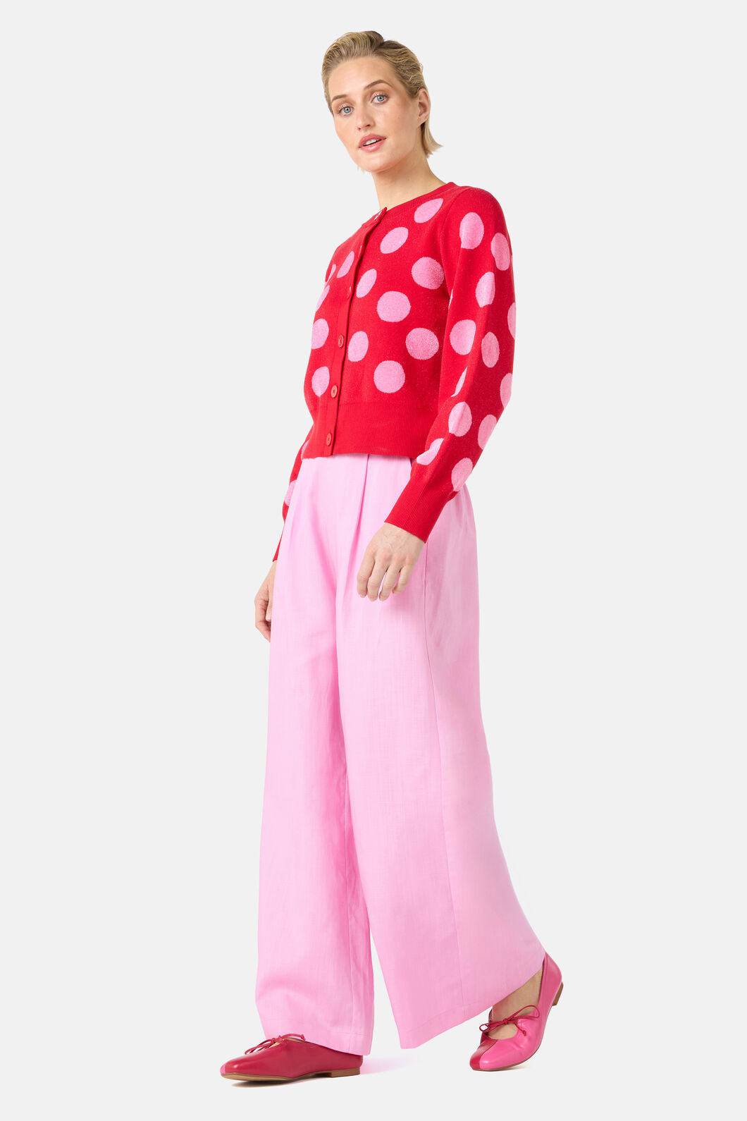 Gorman NZ - On The Dot Knit Cardigan - red