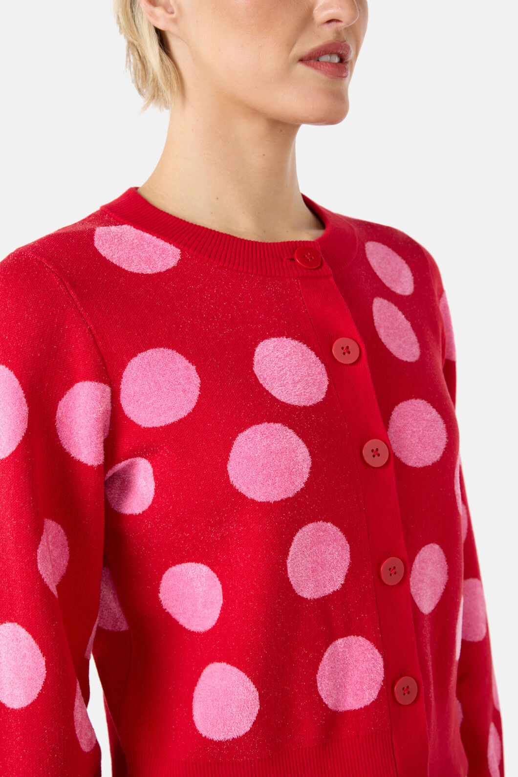 Gorman NZ - On The Dot Knit Cardigan - red