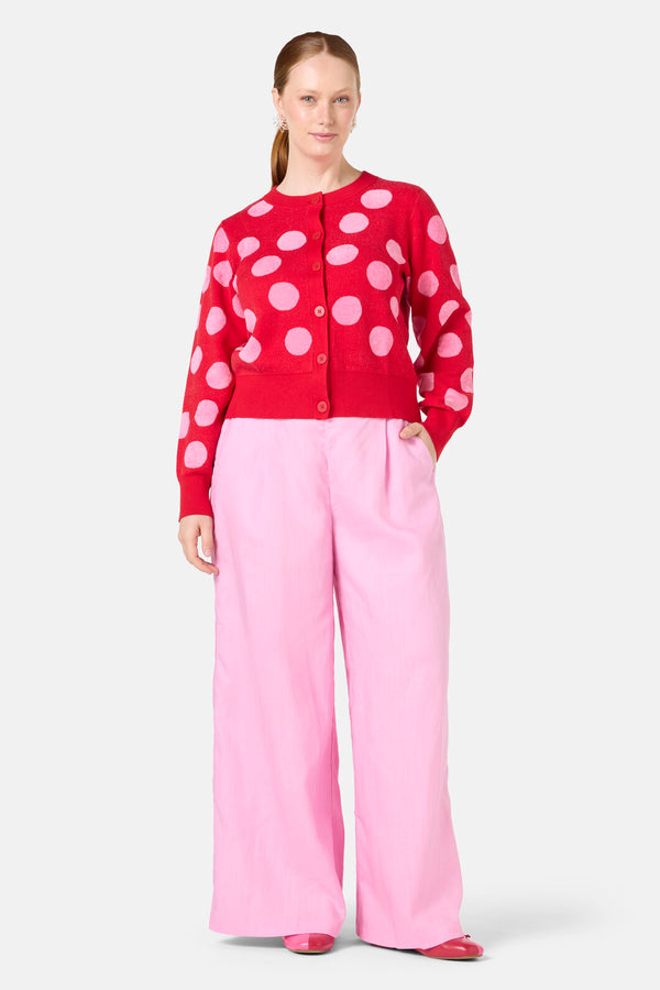 Gorman NZ - On The Dot Knit Cardigan - red