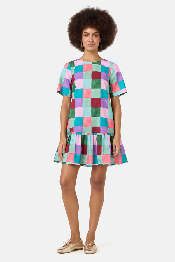 Gorman NZ - Sunspill Check Ruffle Dress - print