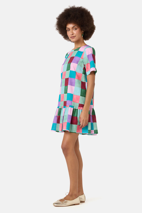 Gorman NZ - Sunspill Check Ruffle Dress - print