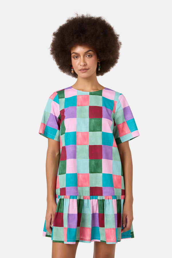 Gorman NZ - Sunspill Check Ruffle Dress - print
