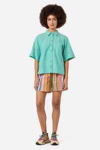Gorman NZ - Raw Coast Oversized Shirt - turquoise